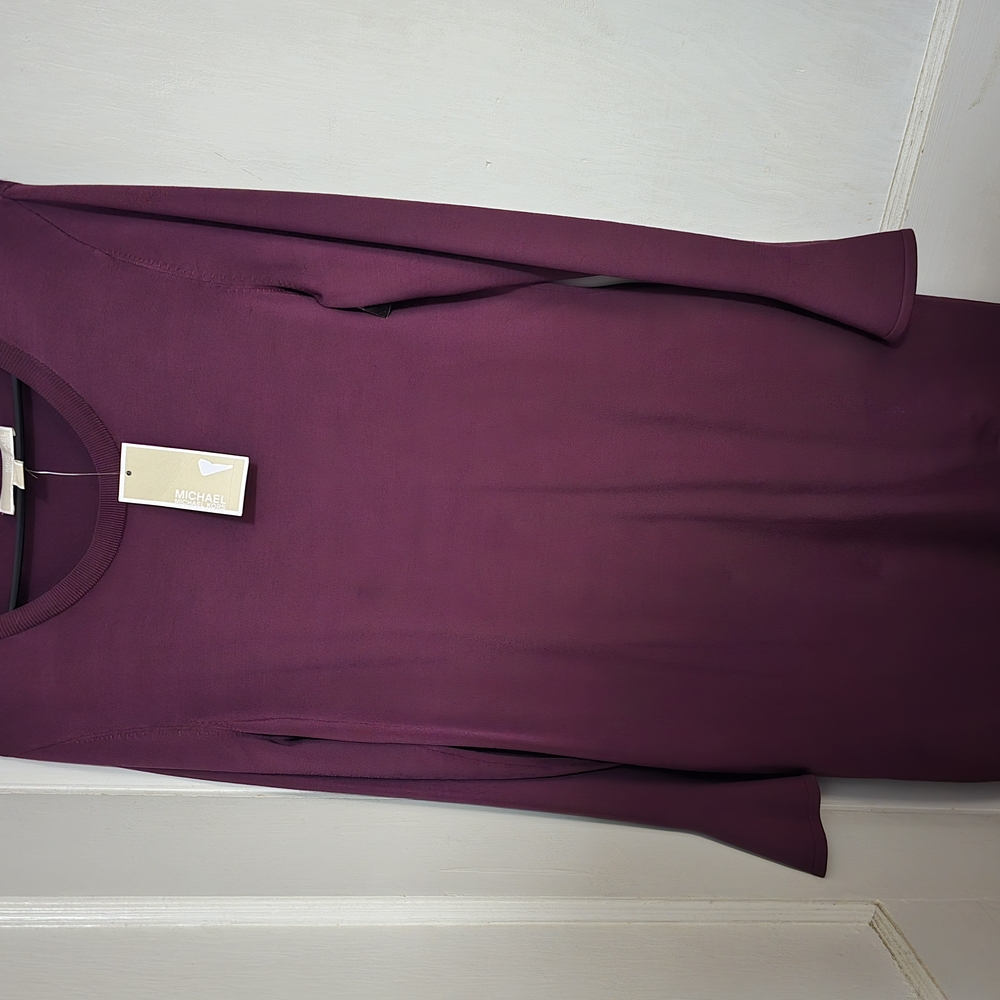 Michael Kors Purple Long Sleeve Dress